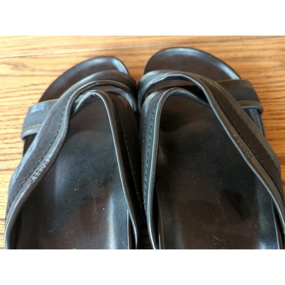Bally Sandals Men US 12 E Black Leather Slides Slip On Comfort Italy Resort main image 6